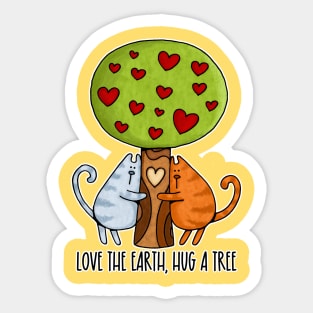 Love the Earth, Hug a Tree Sticker
